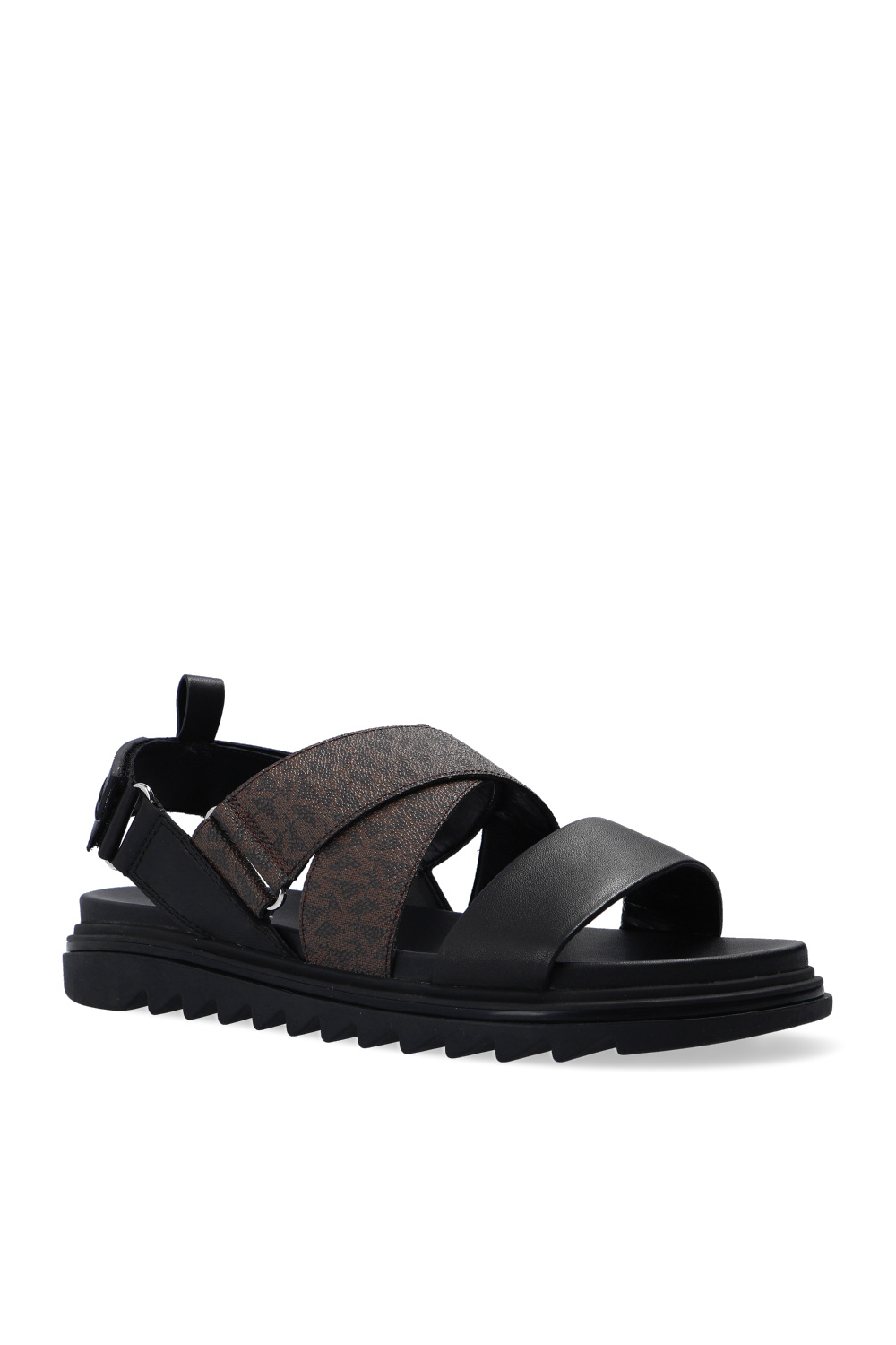 Black Damon sandals with logo Michael Michael Kors ways to